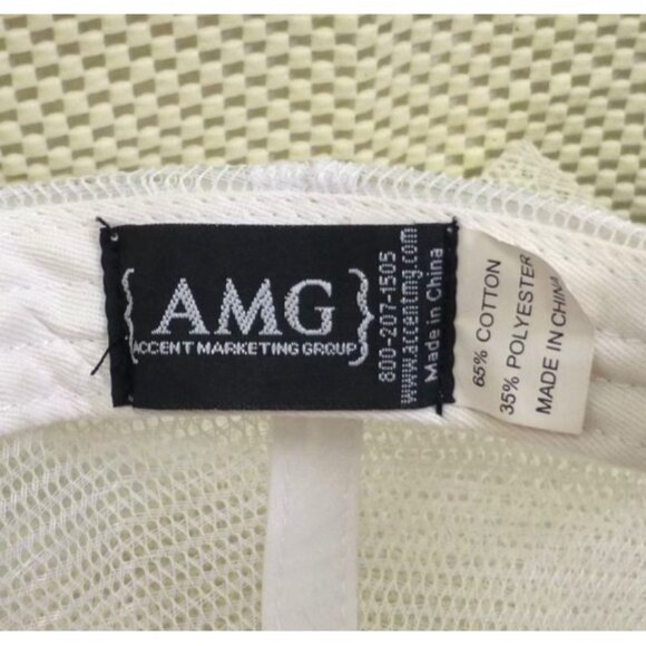 Charlotte Checkers Hockey Red & White Mesh Snapback Trucker Hat By AMG - Picture 6 of 7